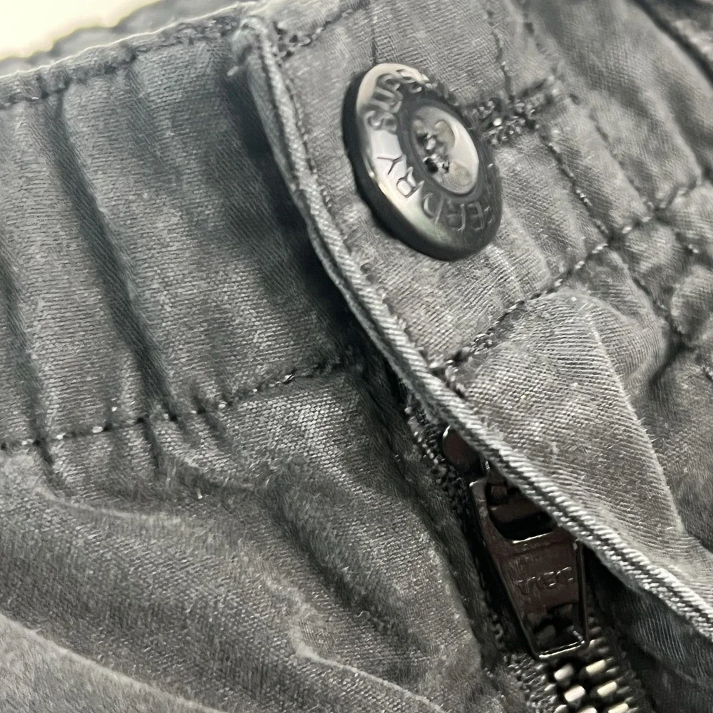 Superdry Ripstop Pants Mens 32x32 Black Cargo Elastic Waist Drawstring Workwear